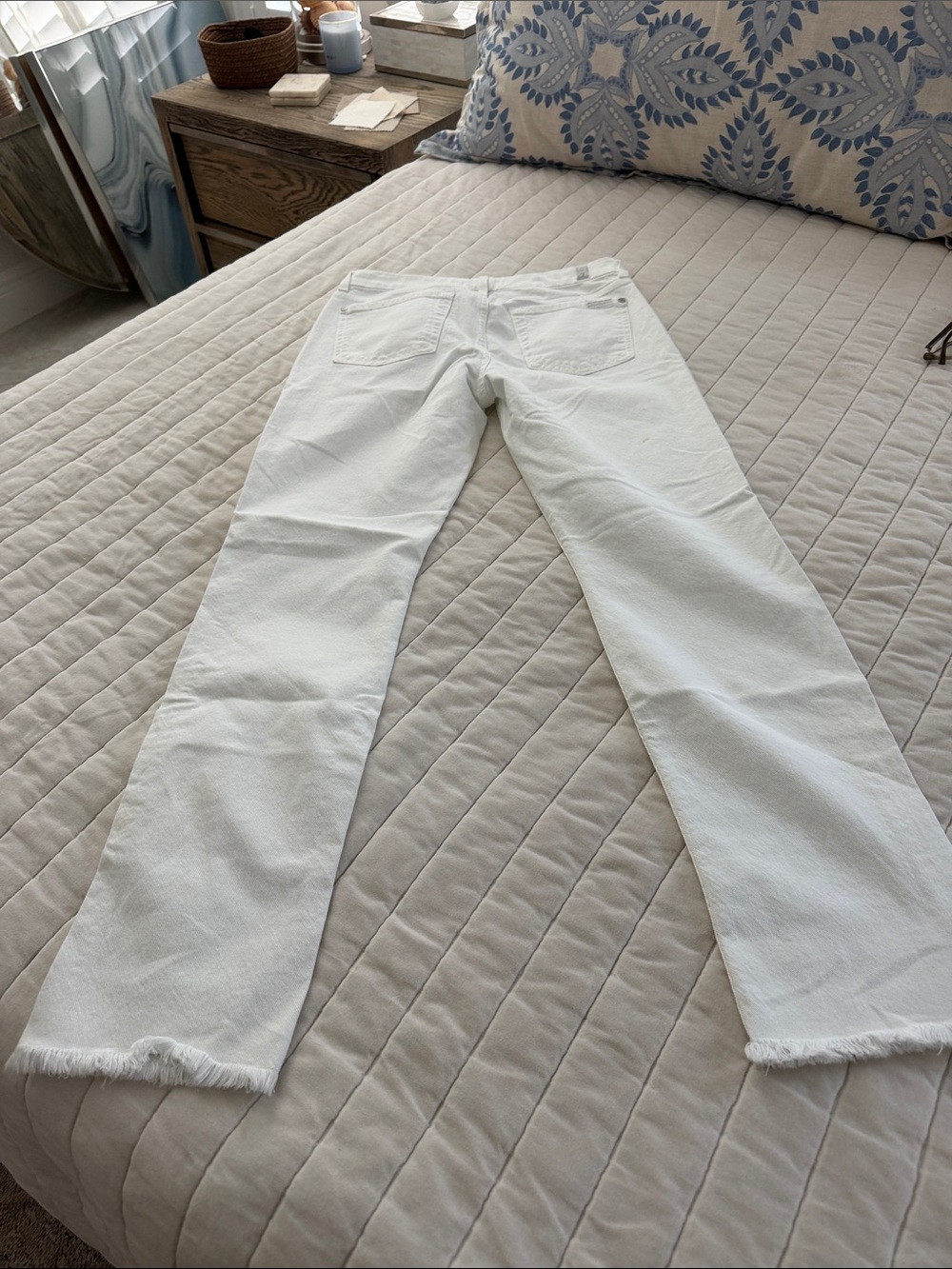 7 for all mankind White Denim Jeans 28 - Picture 8 of 8